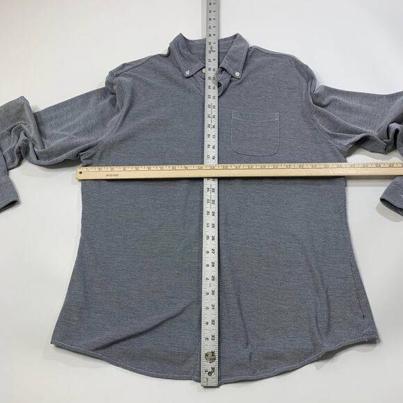 Bonobos Shirt Mens L Large Navy White SLIM Fit Pima Cotton Button Down Pocket - Picture 4 of 7